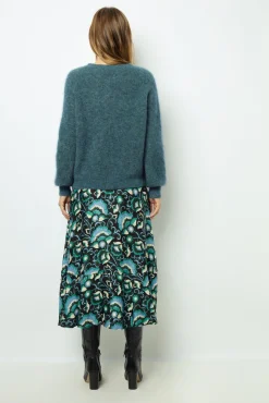 Mohair round neck sweater- JOLINA