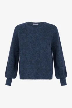 Mohair round neck sweater- JOLINA