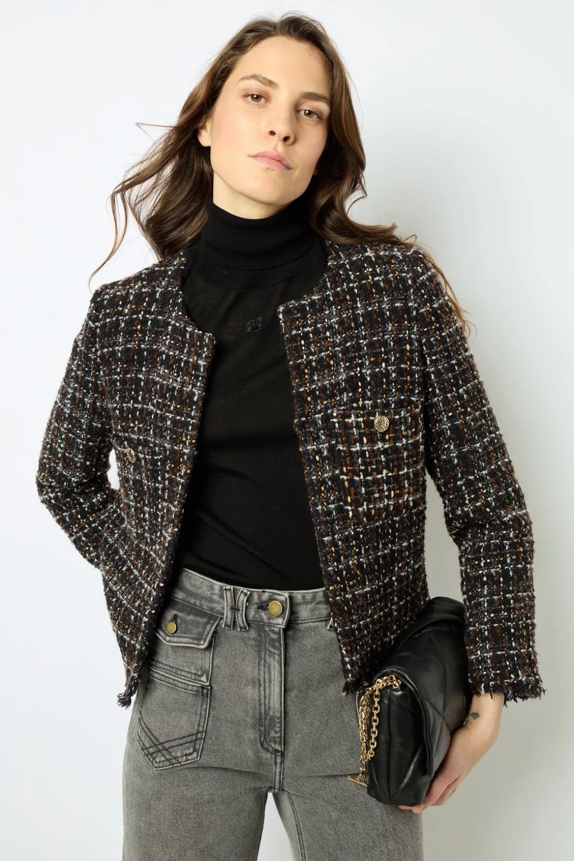 Multi-colored tweed jacket - MATHILDA