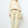Natural velvet flare pants - ANNA