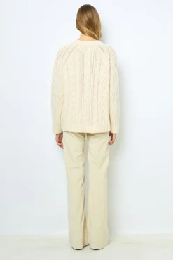 Natural velvet flare pants - ANNA