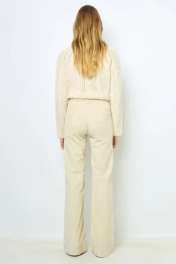 Natural velvet flare pants - ANNA