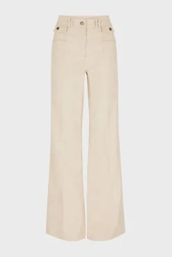 Natural velvet flare pants - ANNA