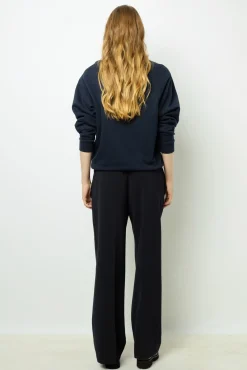Navy blue logo sweatshirt - ADRIENNE