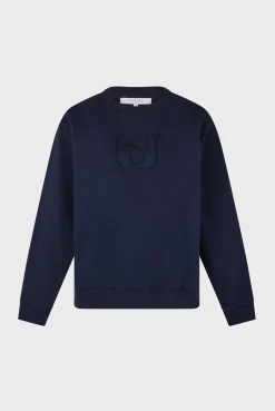 Navy blue logo sweatshirt - ADRIENNE