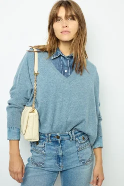 Oversized Indigo cashmere sweater - JOURDAN
