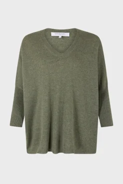 Oversized Khaki cashmere sweater - JOURDAN
