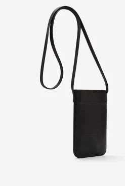 Phoneholder in grainy leather metallic inside - LADYPHONE