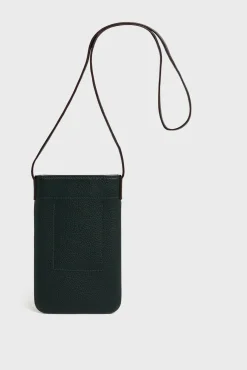 Phoneholder in leather metallic inside - LADYPHONE