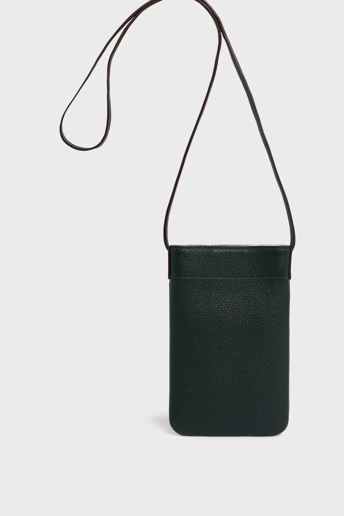 Phoneholder in leather metallic inside - LADYPHONE