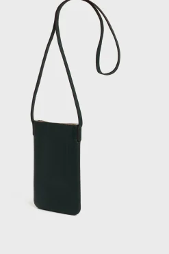 Phoneholder in leather metallic inside - LADYPHONE