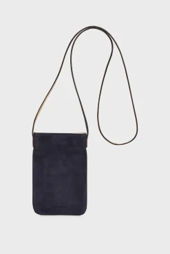 Phoneholder in suede leather metallic inside - LADYPHONE