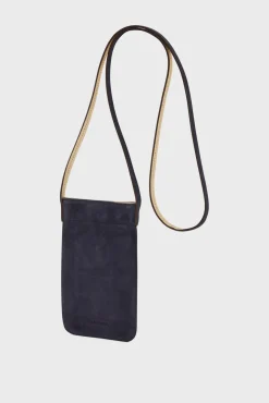 Phoneholder in suede leather metallic inside - LADYPHONE