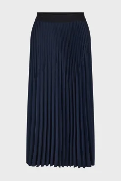 Plain pleated midi skirt - CHARLENE
