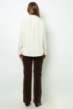 Plain satin blouse - BRIGITTE