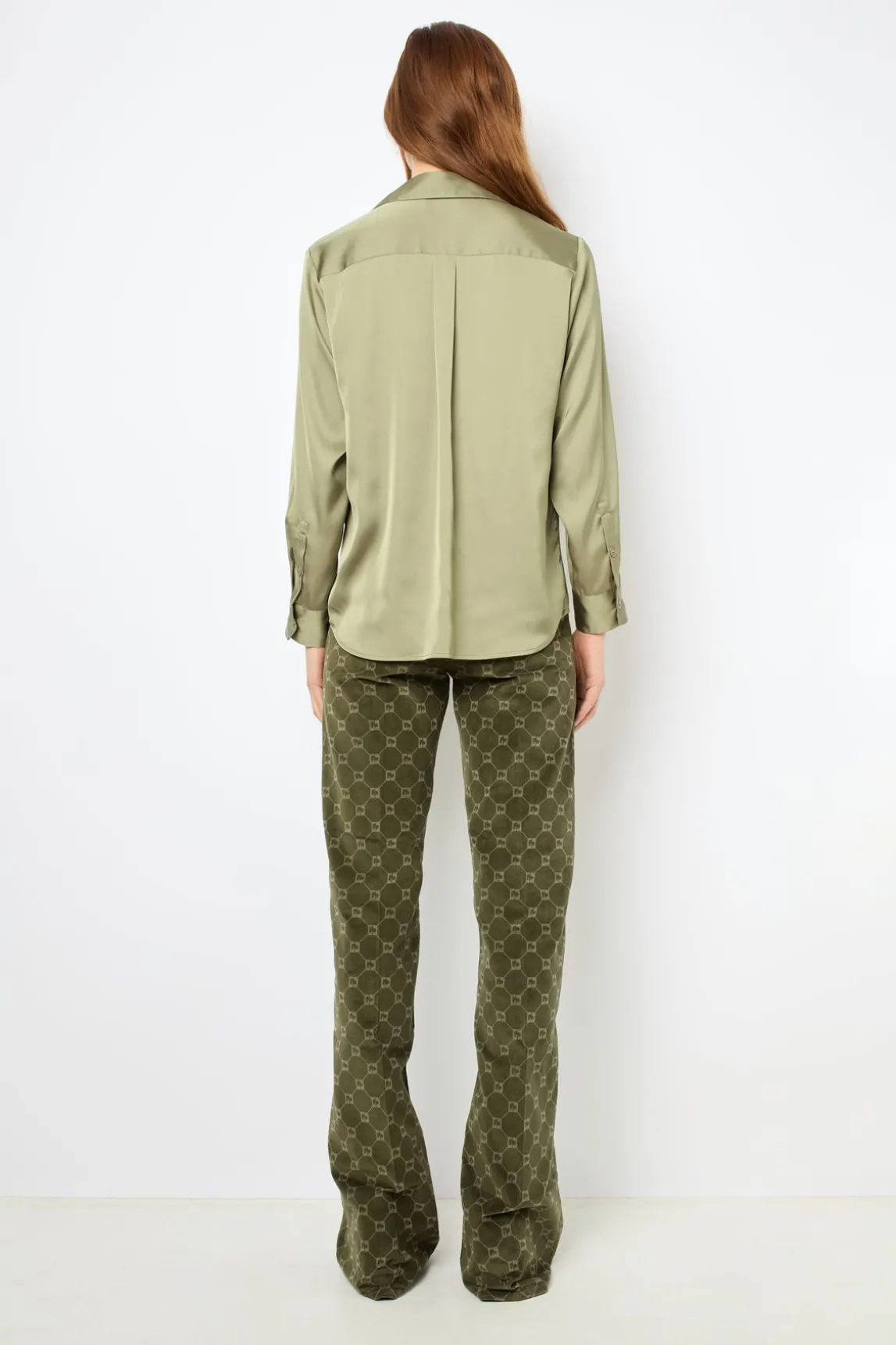 Plain satin blouse - BRIGITTE