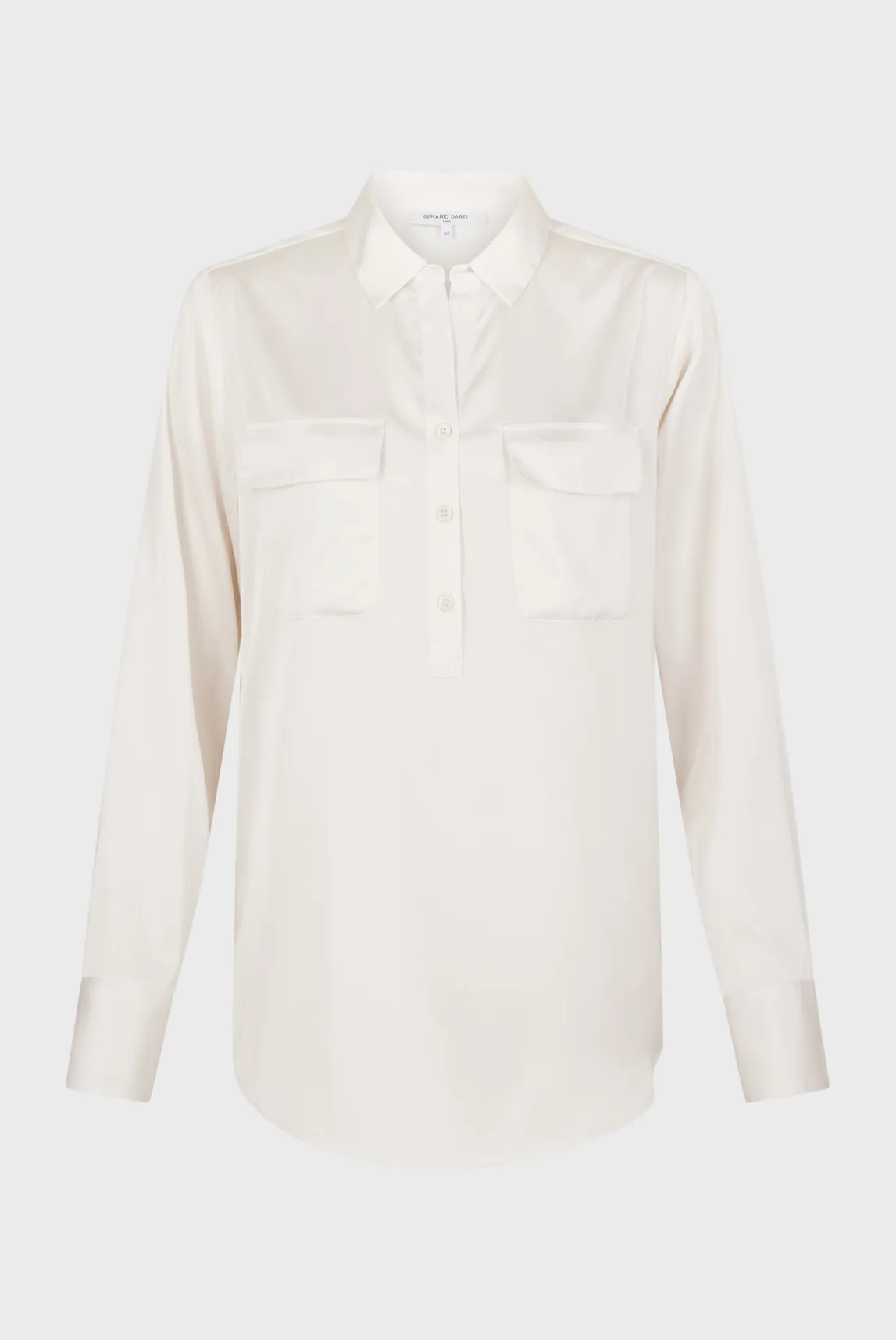 Plain satin blouse - BRIGITTE