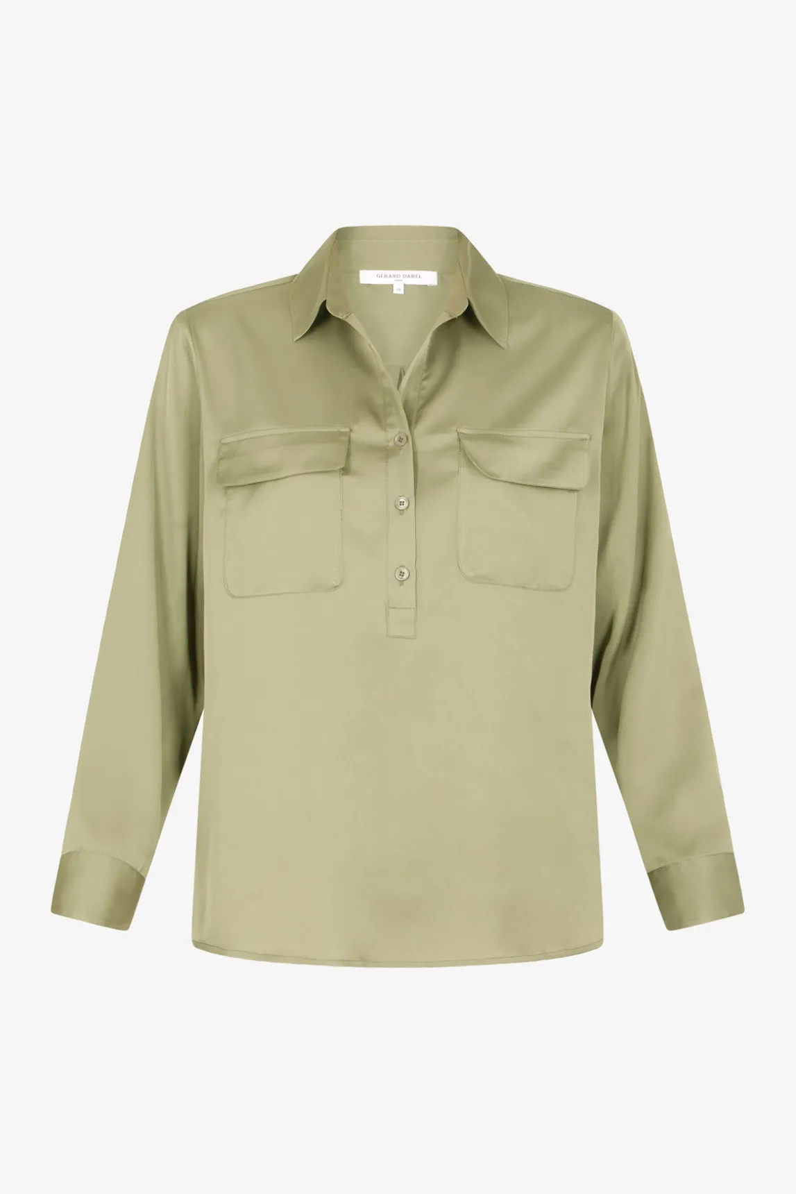 Plain satin blouse - BRIGITTE