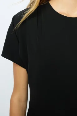 Plain waisted midi dress - SERGINA