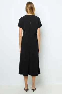 Plain waisted midi dress - SERGINA