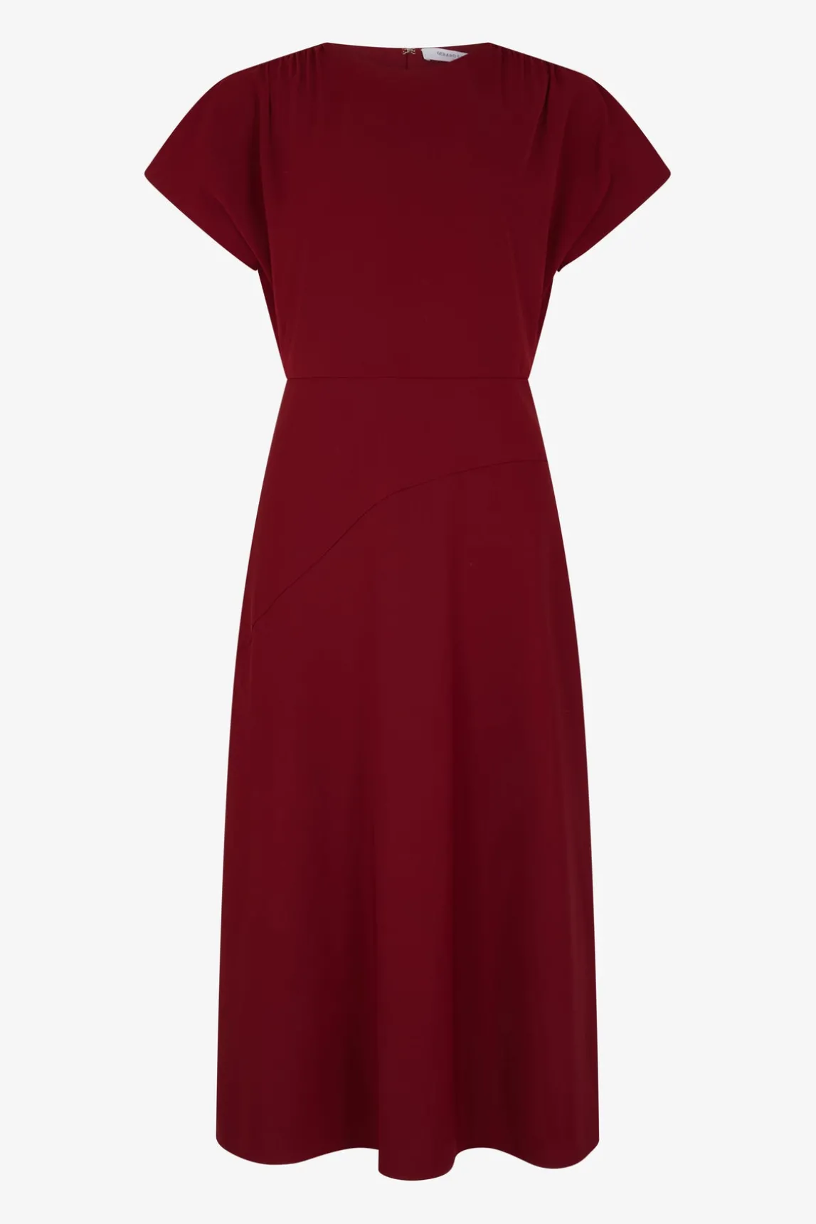 Plain waisted midi dress - SERGINA