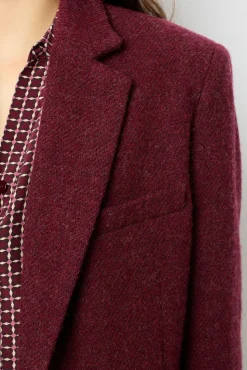 Plain wide jacket - MARINE