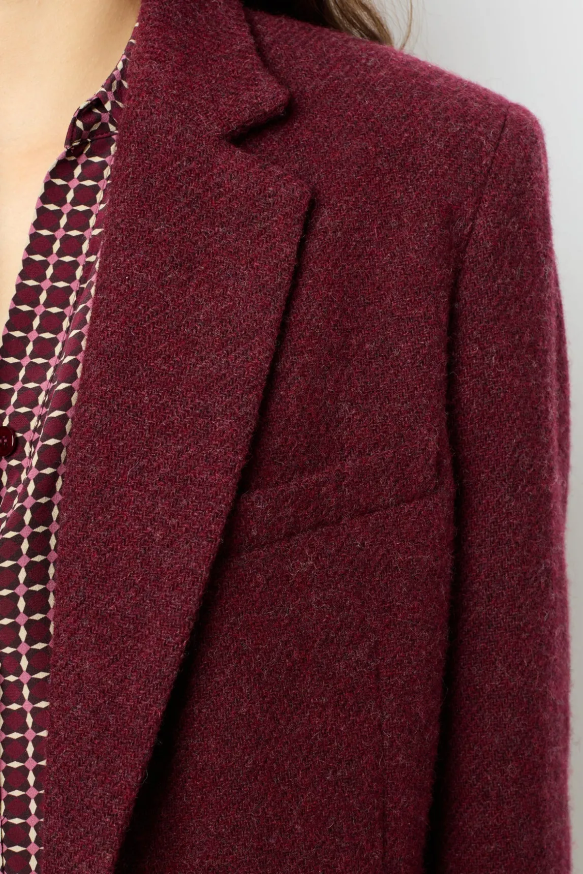 Plain wide jacket - MARINE