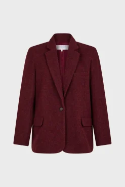 Plain wide jacket - MARINE