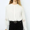 Pleated lace top - BELLINE
