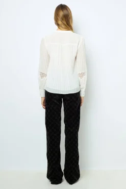 Pleated lace top - BELLINE
