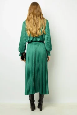 Pleated satin blouse - BABETH