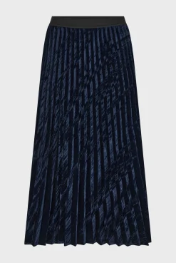 Pleated velvet skirt - CAROLINE