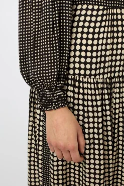 Polka Dot Long Shirt Dress - SUNITA