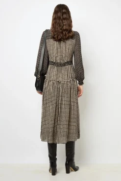 Polka Dot Long Shirt Dress - SUNITA