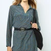 Printed silk mini dress - SAPHIA