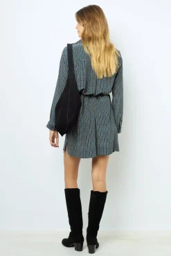 Printed silk mini dress - SAPHIA