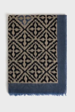 Printed wool and cashmere scarf - DYLANE