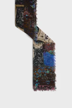 Printed wool and modal scarf - DORIANE