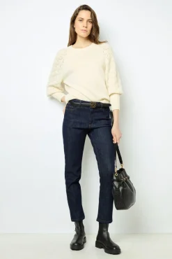 Pullover with openwork sleeves - JOELYNE