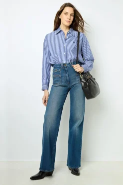 Raw denim flared jeans - ANNA