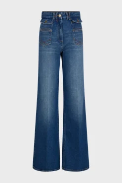 Raw denim flared jeans - ANNA