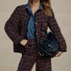 Red tweed jacket with braid - MAIWENN