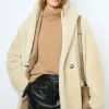 Reversible shearling coat with shawl collar - LEOCADIE