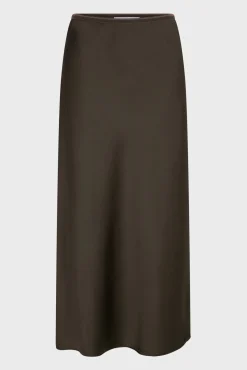 Satin midi skirt - CLEMENCE