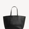 Shopping bag in grainy leather metallic inside - SIMPLE 2