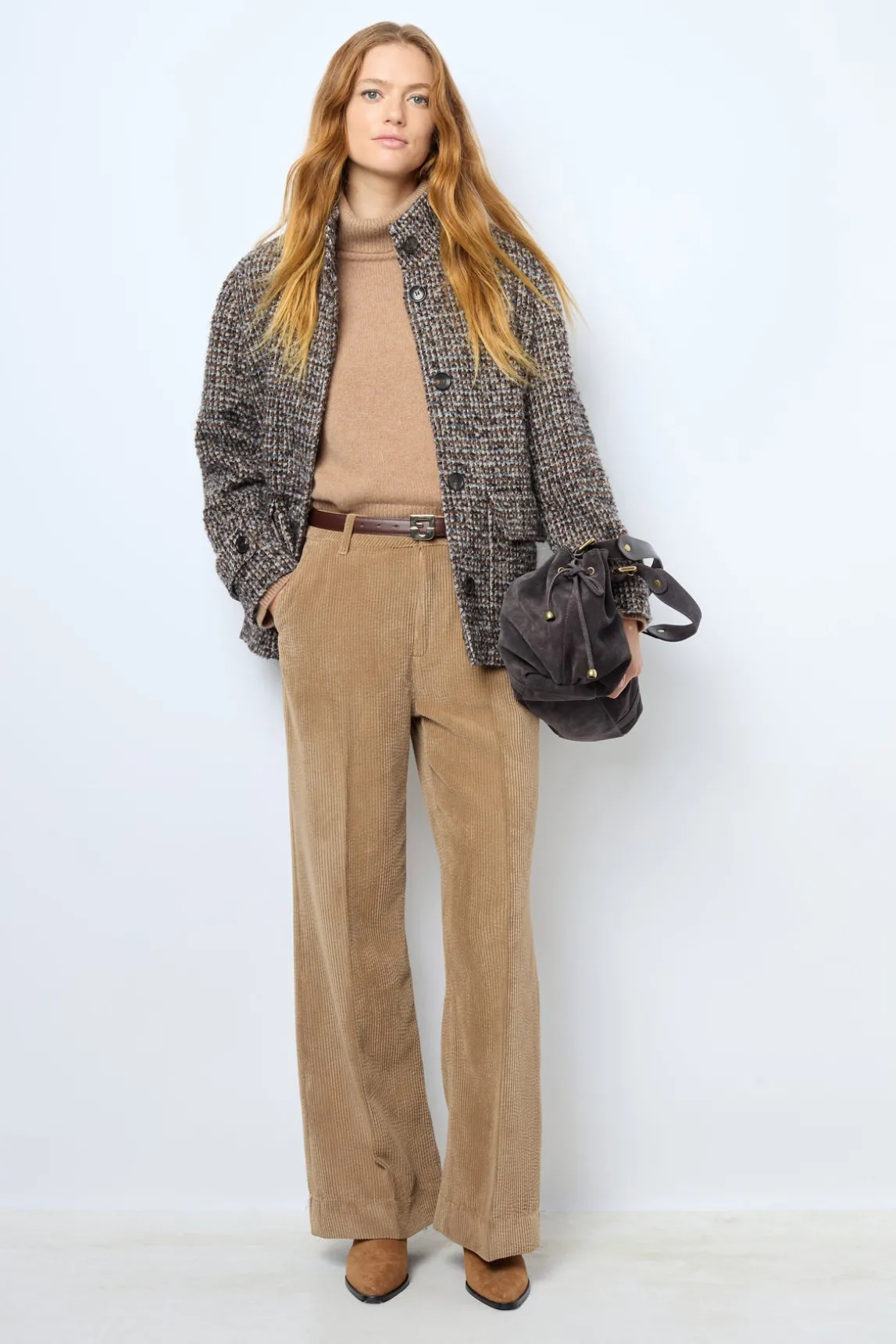 Short check coat - LEONTINE
