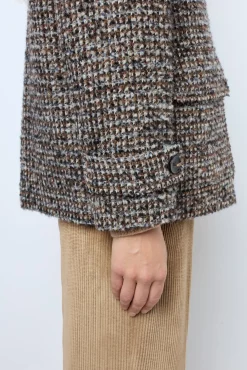 Short check coat - LEONTINE