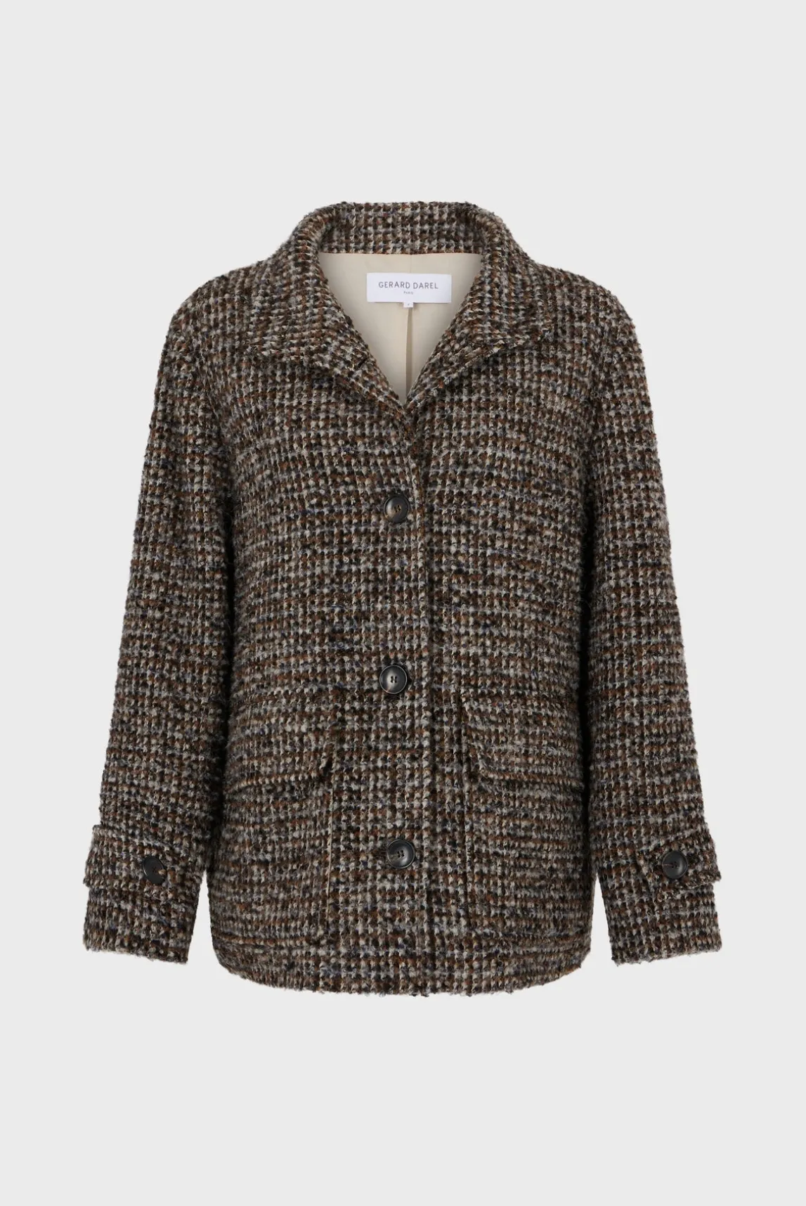 Short check coat - LEONTINE