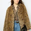 Short coat with leopard print - LAISSA