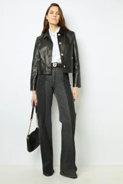 Short leather jacket - BEYZA